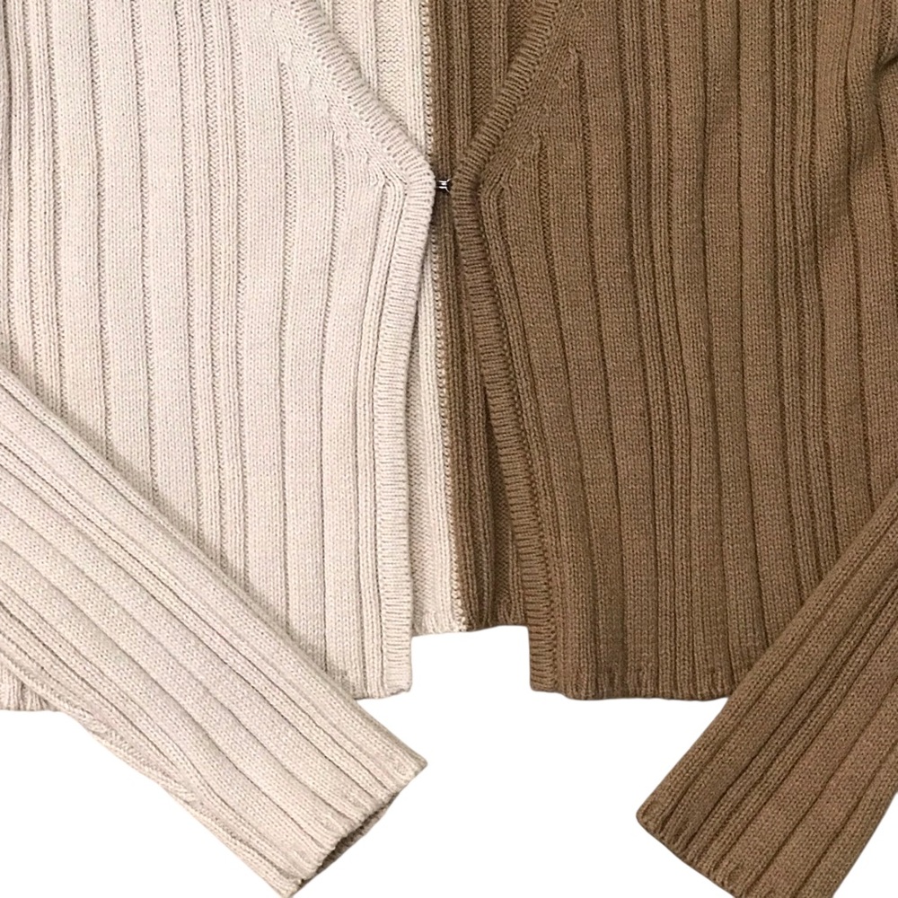 🆕 Market Neutral Colorblock Ribbed Cardigan - Picture 3 of 3